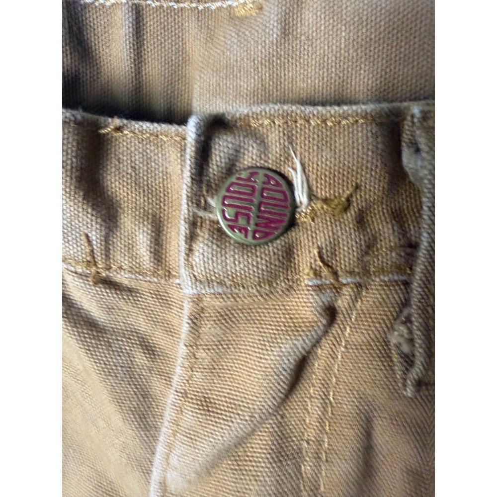 Vintage Round House Pants Mens 34x30 Double Front Canvas Carpenter Made In USA - Picture 2 of 7